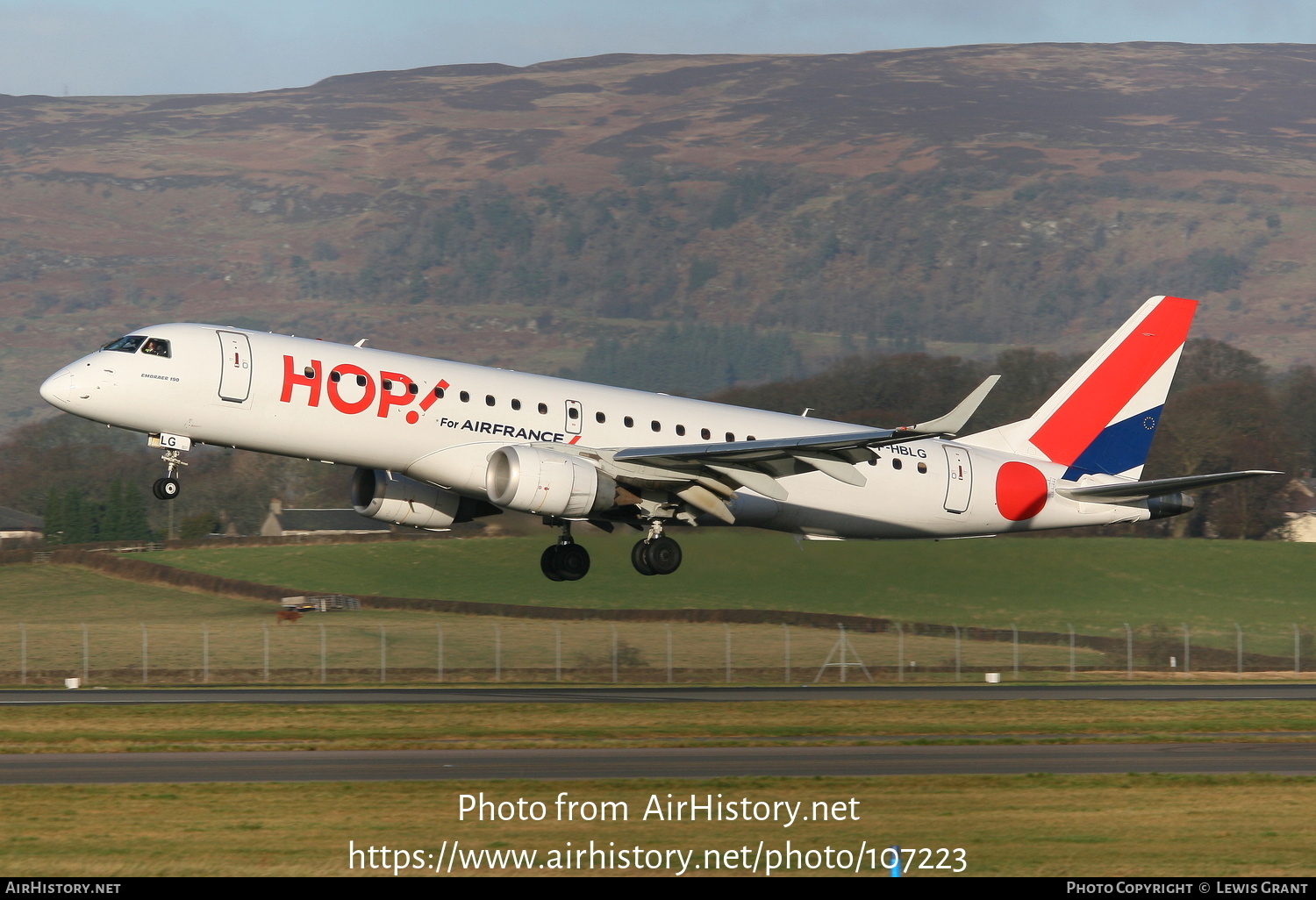 Aircraft Photo of F-HBLG | Embraer 190STD (ERJ-190-100STD) | Hop! | AirHistory.net #107223