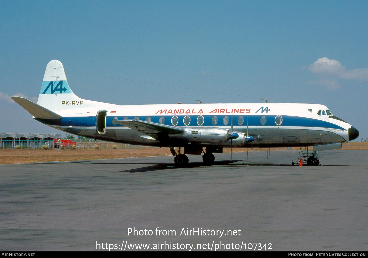 Aircraft Photo of PK-RVP | Vickers 832 Viscount | Mandala Airlines | AirHistory.net #107342