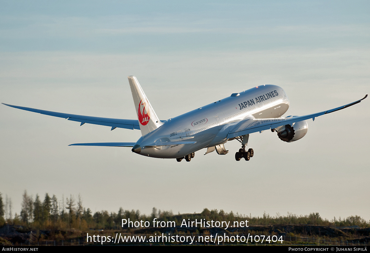 Aircraft Photo of JA861J | Boeing 787-9 Dreamliner | Japan Airlines - JAL | AirHistory.net #107404