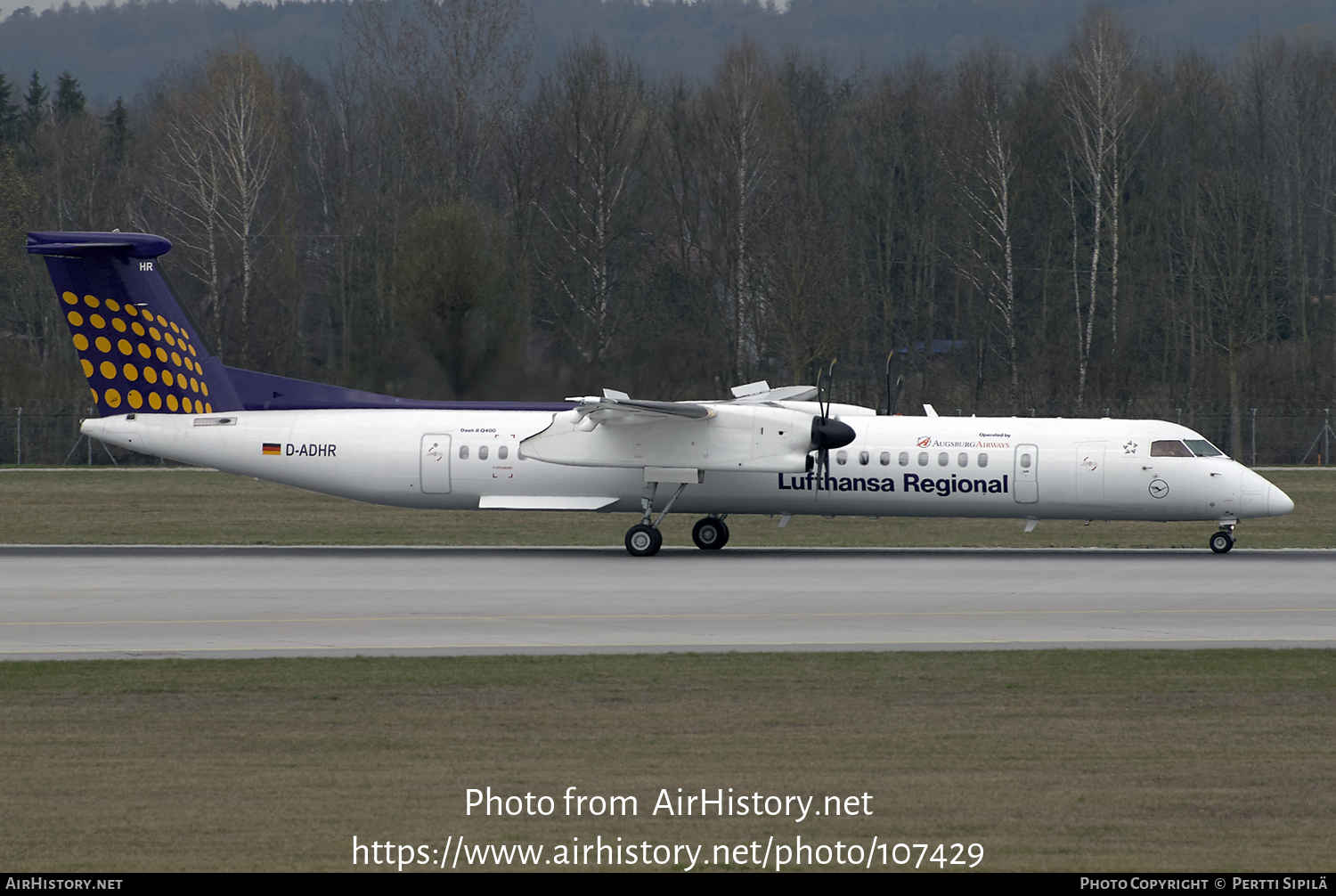 Aircraft Photo of D-ADHR | Bombardier DHC-8-402 Dash 8 | Lufthansa Regional | AirHistory.net #107429