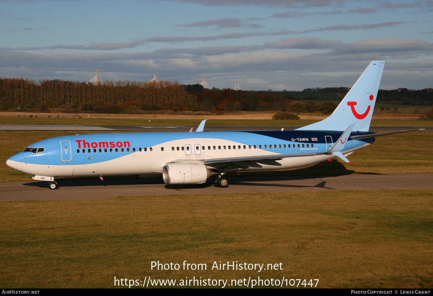 Aircraft Photo of G-TAWN | Boeing 737-8K5 | Thomson Airways | AirHistory.net #107447