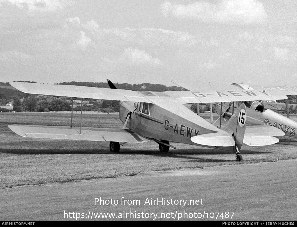 Aircraft Photo of G-AEWY | De Havilland D.H. 87B Hornet Moth | The Tiger Club | AirHistory.net #107487