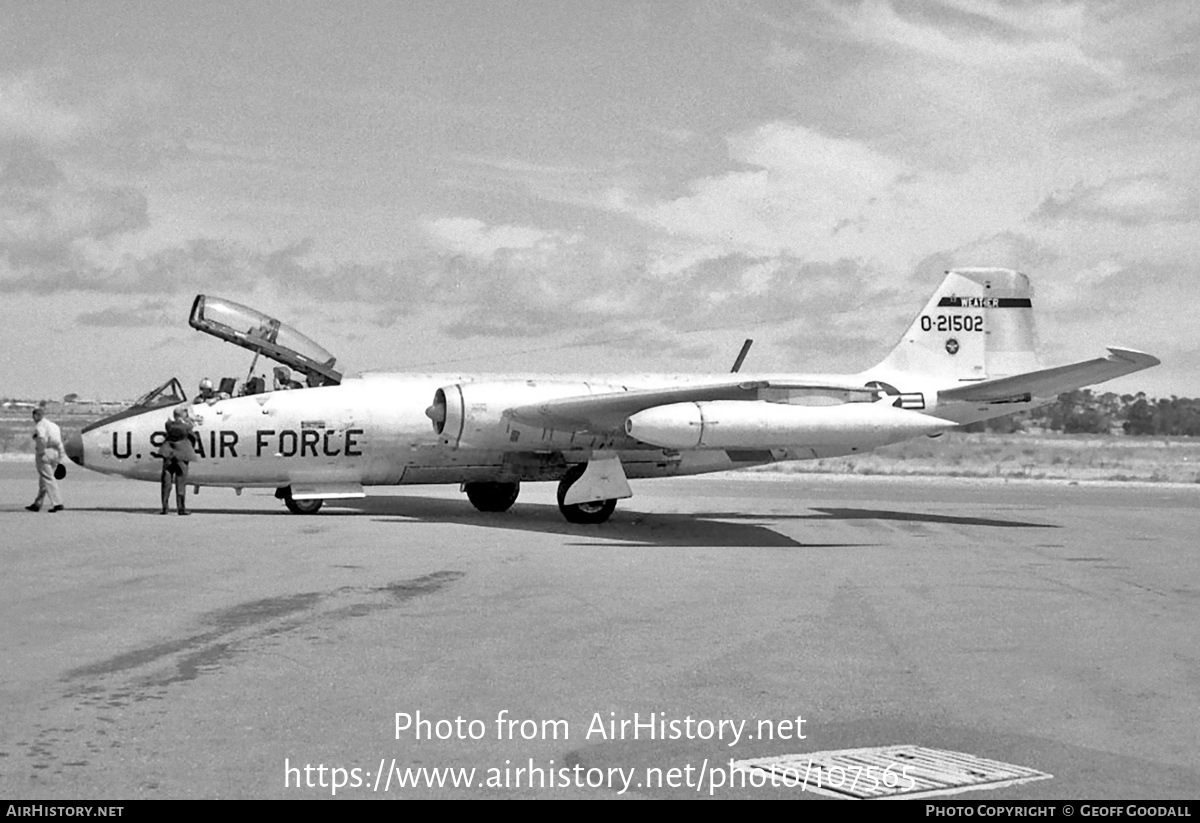 Aircraft Photo of 52-1502 / 0-21502 | Martin B-57B Canberra | USA - Air Force | AirHistory.net #107565