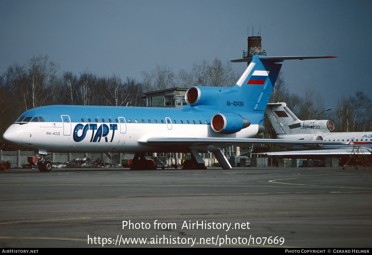 Aircraft Photo of RA-42434 | Yakovlev Yak-42D | Start | AirHistory.net #107669