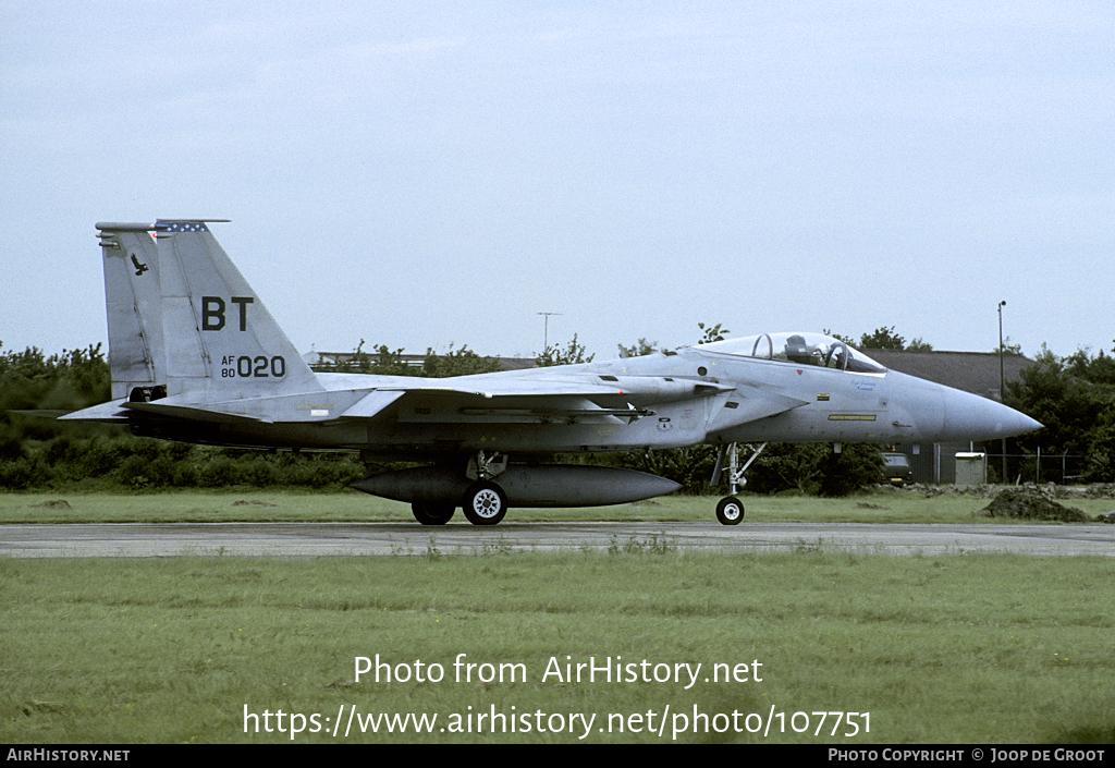 Aircraft Photo of 80-0020 / AF80-020 | McDonnell Douglas F-15C Eagle | USA - Air Force | AirHistory.net #107751