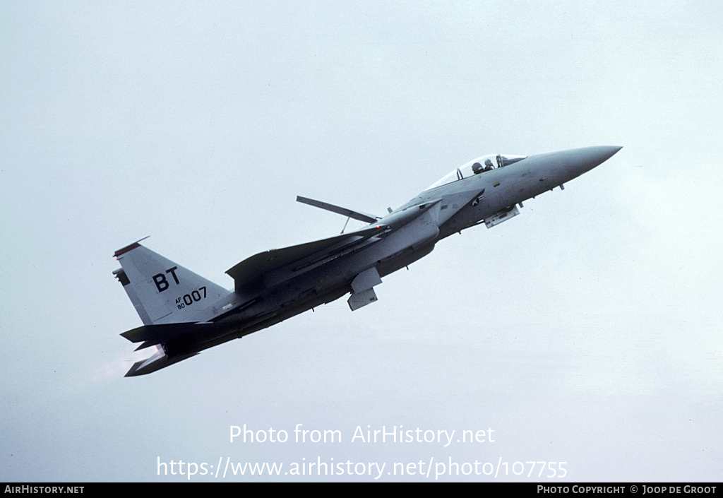 Aircraft Photo of 80-0007 / AF80-007 | McDonnell Douglas F-15C Eagle | USA - Air Force | AirHistory.net #107755