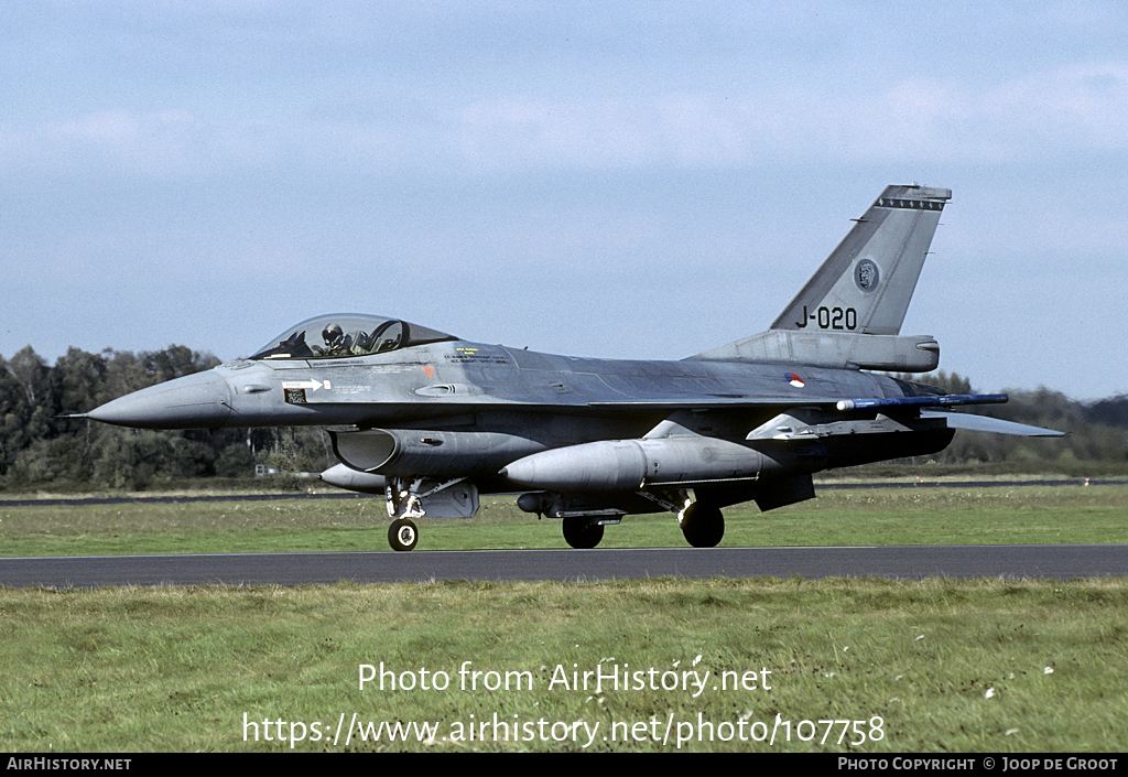 Aircraft Photo of J-020 | General Dynamics F-16AM Fighting Falcon | Netherlands - Air Force | AirHistory.net #107758