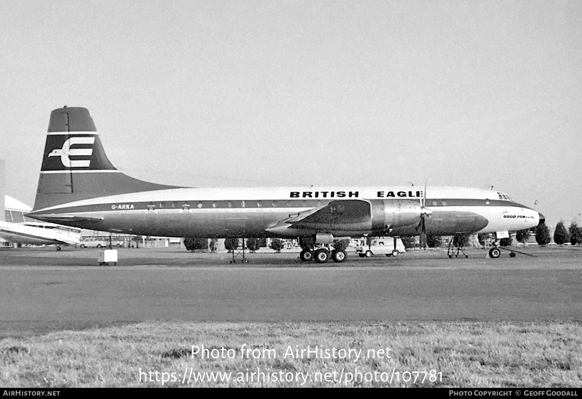 Aircraft Photo of G-ARKA | Bristol 175 Britannia 324 | British Eagle International Airlines | AirHistory.net #107781