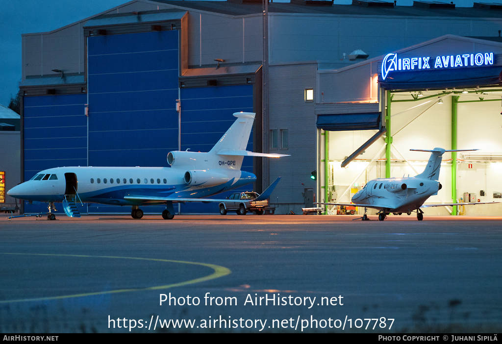 Aircraft Photo of OH-GPE | Dassault Falcon 900LX | AirHistory.net #107787