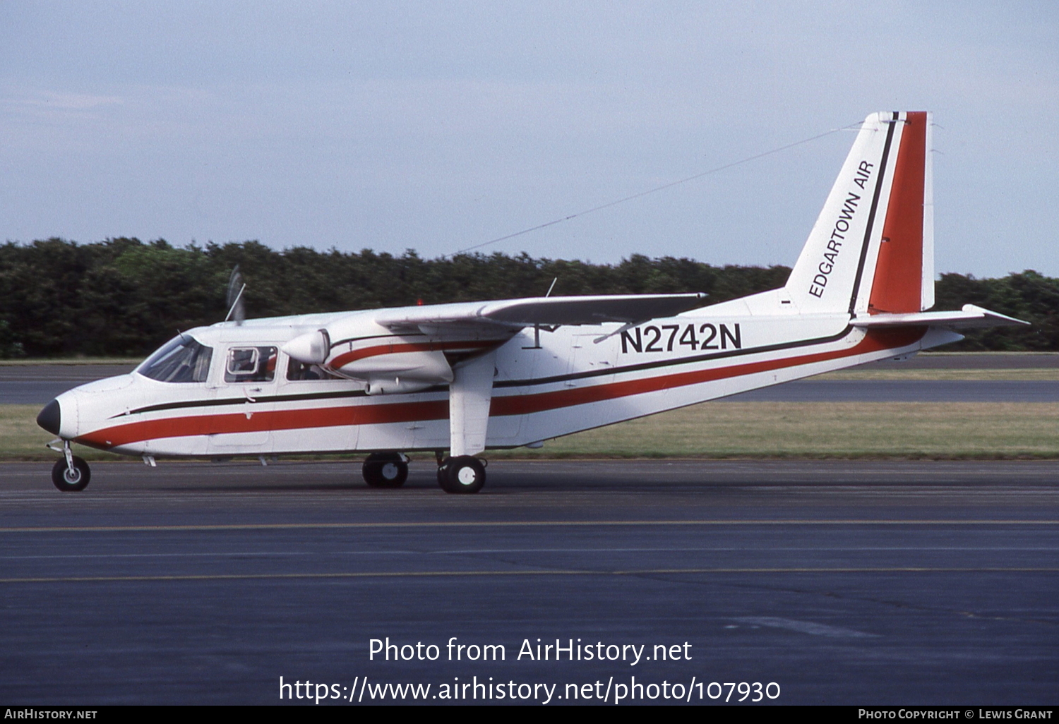 Aircraft Photo of N2742N | Britten-Norman BN-2A-21 Islander | Edgartown Air | AirHistory.net #107930