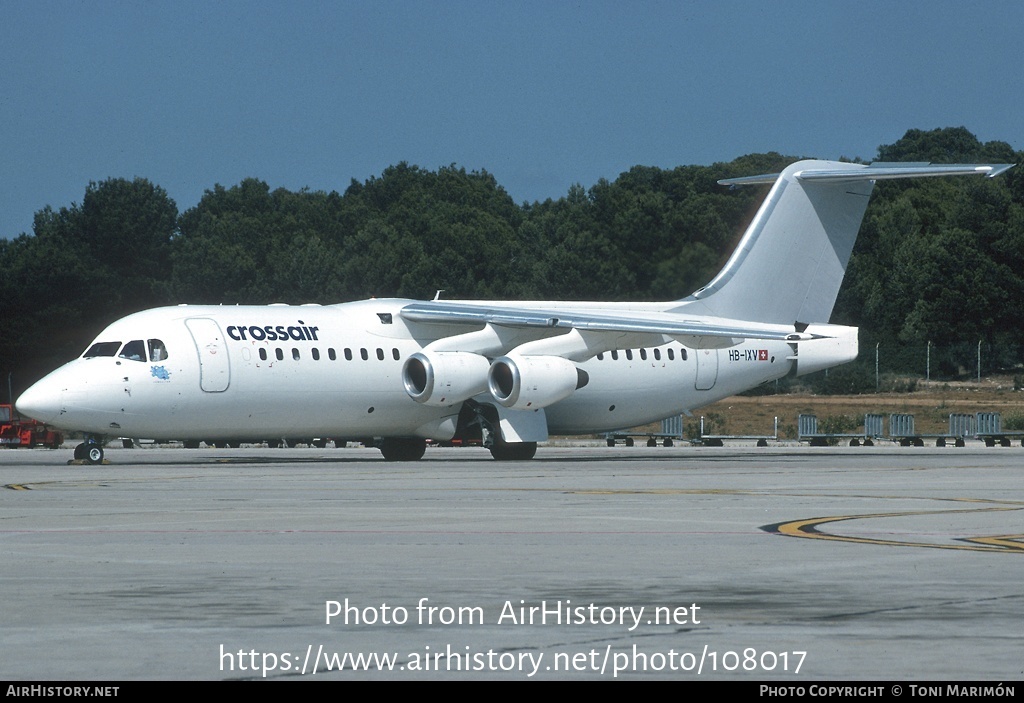 Aircraft Photo of HB-IXV | British Aerospace Avro 146-RJ100 | Crossair | AirHistory.net #108017