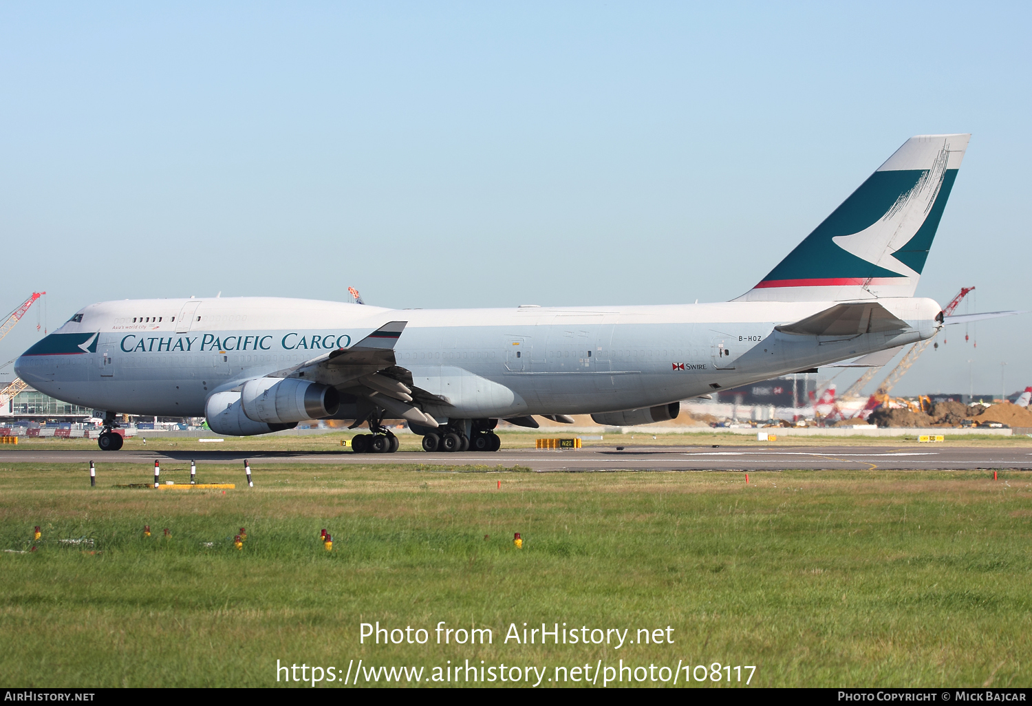 Aircraft Photo of B-HOZ | Boeing 747-467(BCF) | Cathay Pacific Airways Cargo | AirHistory.net #108117