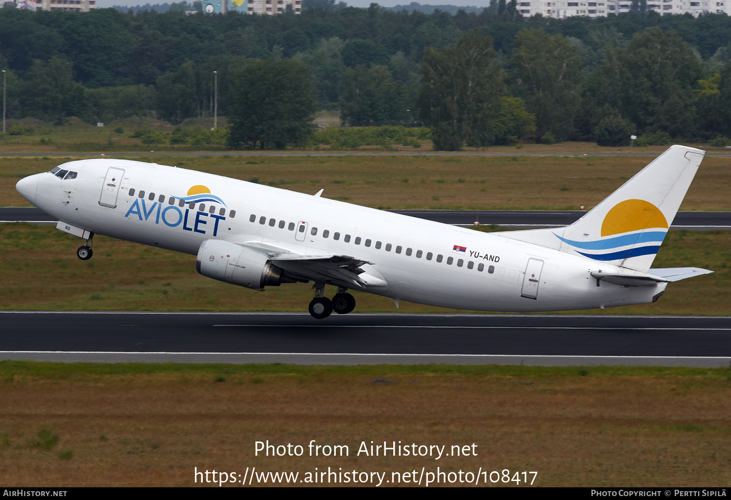 Aircraft Photo of YU-AND | Boeing 737-3H9 | Aviolet | AirHistory.net #108417