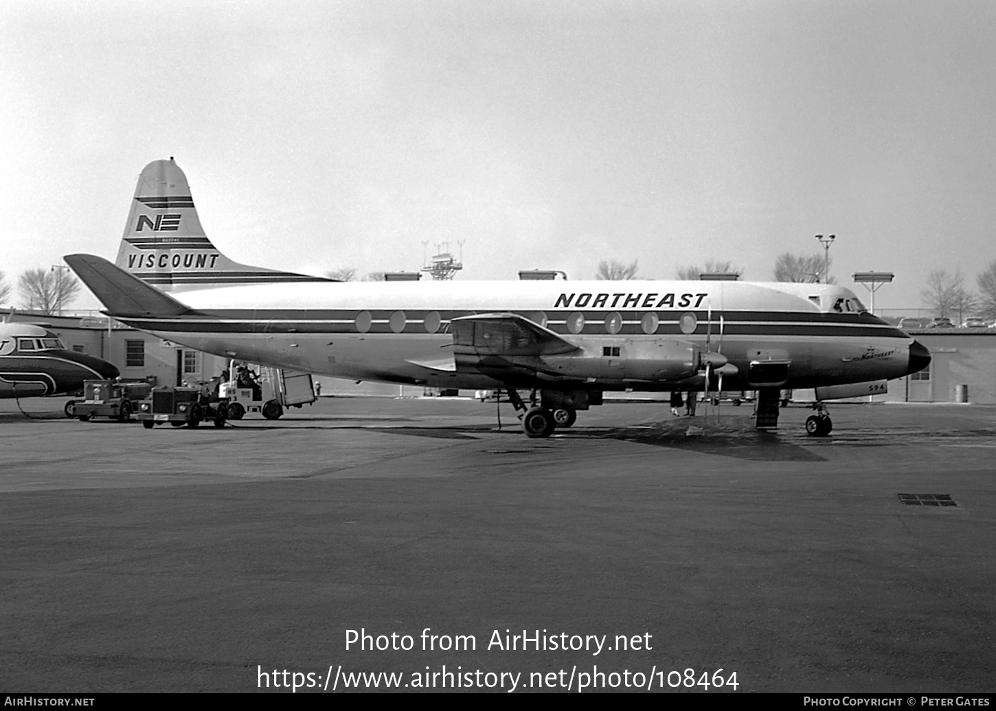 Aircraft Photo of N6594C | Vickers 745D Viscount | Northeast Airlines | AirHistory.net #108464