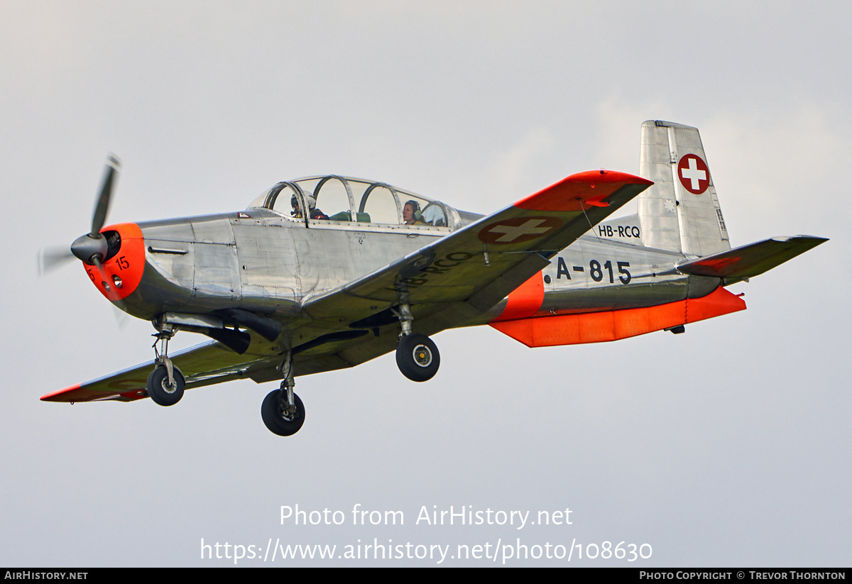 Aircraft Photo of HB-RCQ / A-815 | Pilatus P-3-05 | Switzerland - Air Force | AirHistory.net #108630