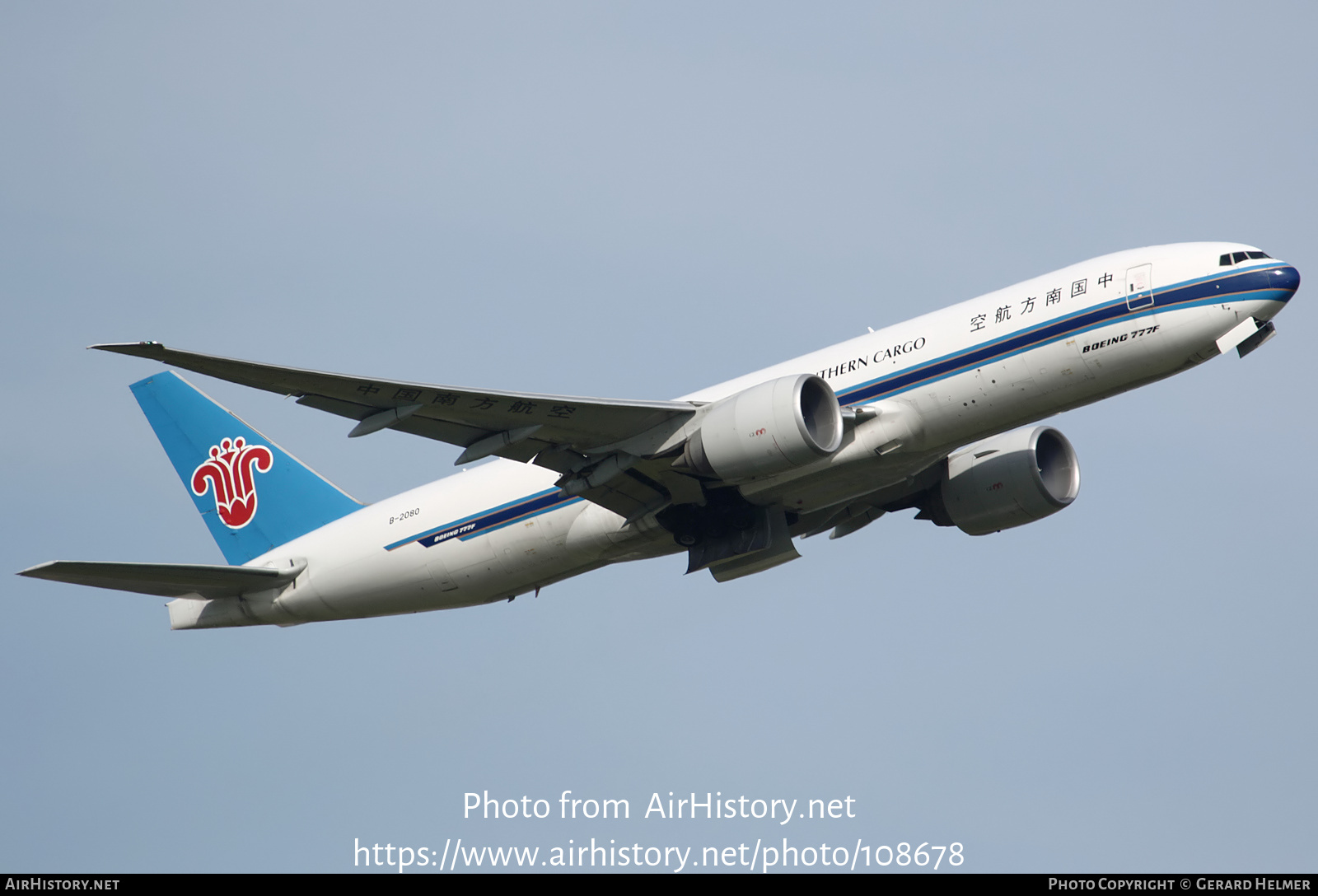 Aircraft Photo of B-2080 | Boeing 777-F1B | China Southern Airlines Cargo | AirHistory.net #108678