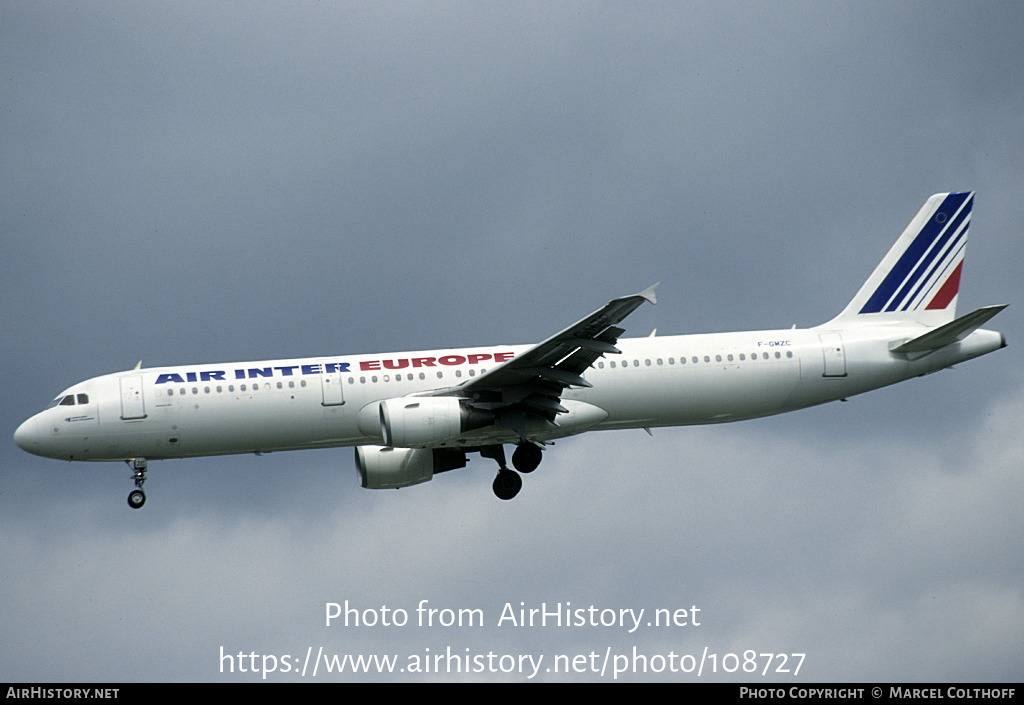 Aircraft Photo of F-GMZC | Airbus A321-111 | Air France | Air Inter Europe | AirHistory.net #108727