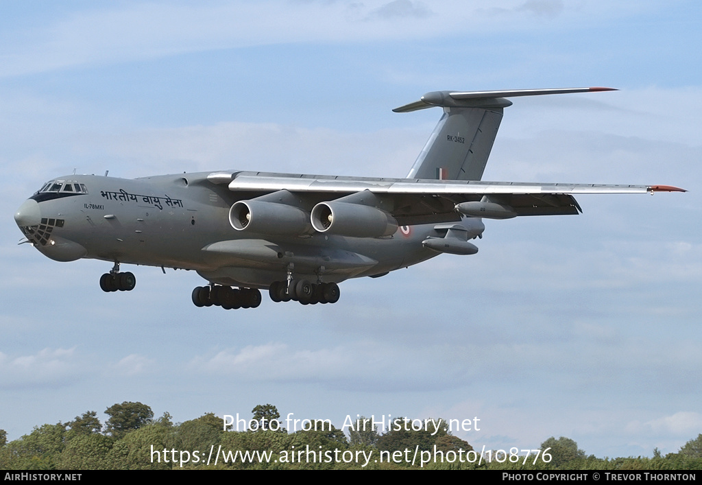 Aircraft Photo of RK-3452 | Ilyushin Il-78MKI | India - Air Force | AirHistory.net #108776