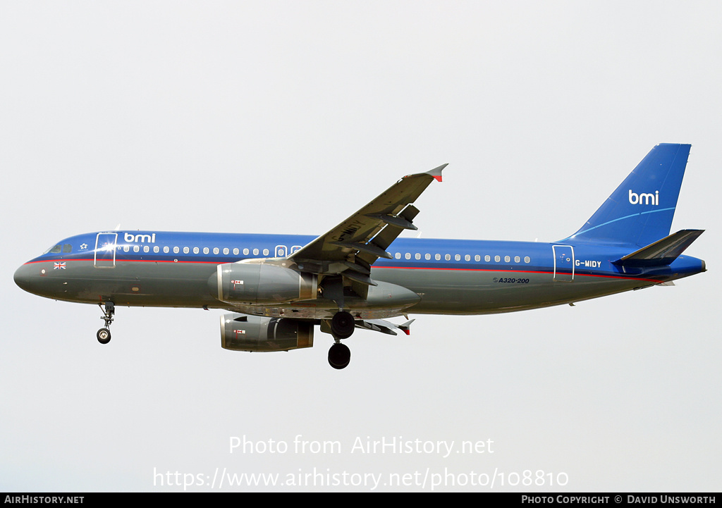 Aircraft Photo of G-MIDY | Airbus A320-232 | BMI - British Midland International | AirHistory.net #108810