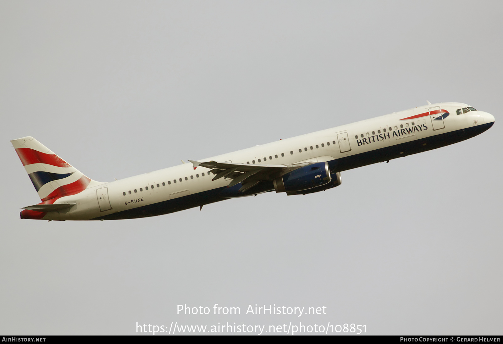 Aircraft Photo of G-EUXE | Airbus A321-231 | British Airways | AirHistory.net #108851