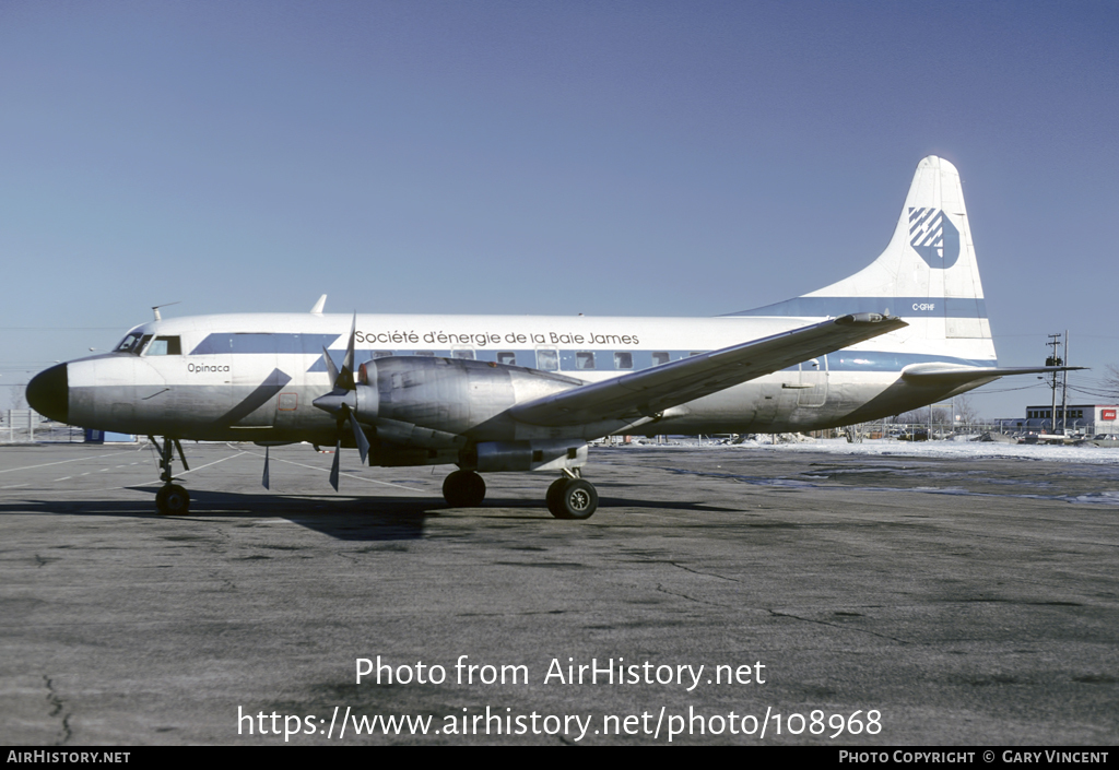 Aircraft Photo of C-GFHF | Convair 580 | Société d'Énergie de la Baie James | AirHistory.net #108968