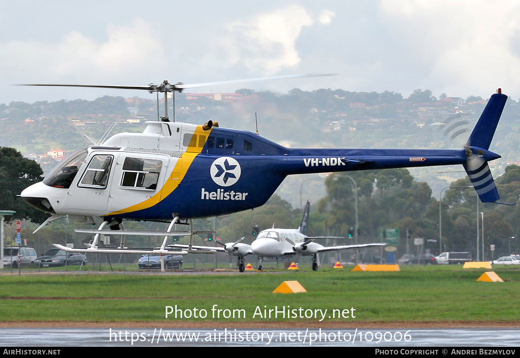 Aircraft Photo of VH-NDK | Bell 206B JetRanger II | Helistar Aviation | AirHistory.net #109006