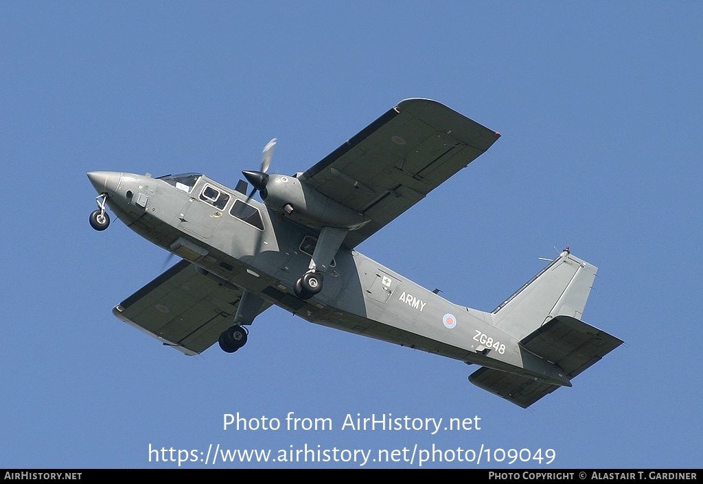 Aircraft Photo of ZG848 | Pilatus Britten-Norman BN-2T Islander AL1 | UK - Army | AirHistory.net #109049