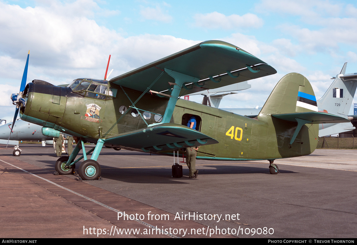 Aircraft Photo of 40 yellow | Antonov An-2T | Estonia - Air Force | AirHistory.net #109080