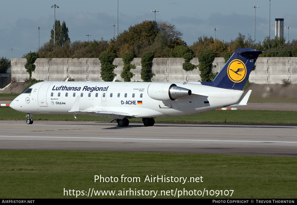 Aircraft Photo of D-ACHE | Bombardier CRJ-200LR (CL-600-2B19) | Lufthansa Regional | AirHistory.net #109107