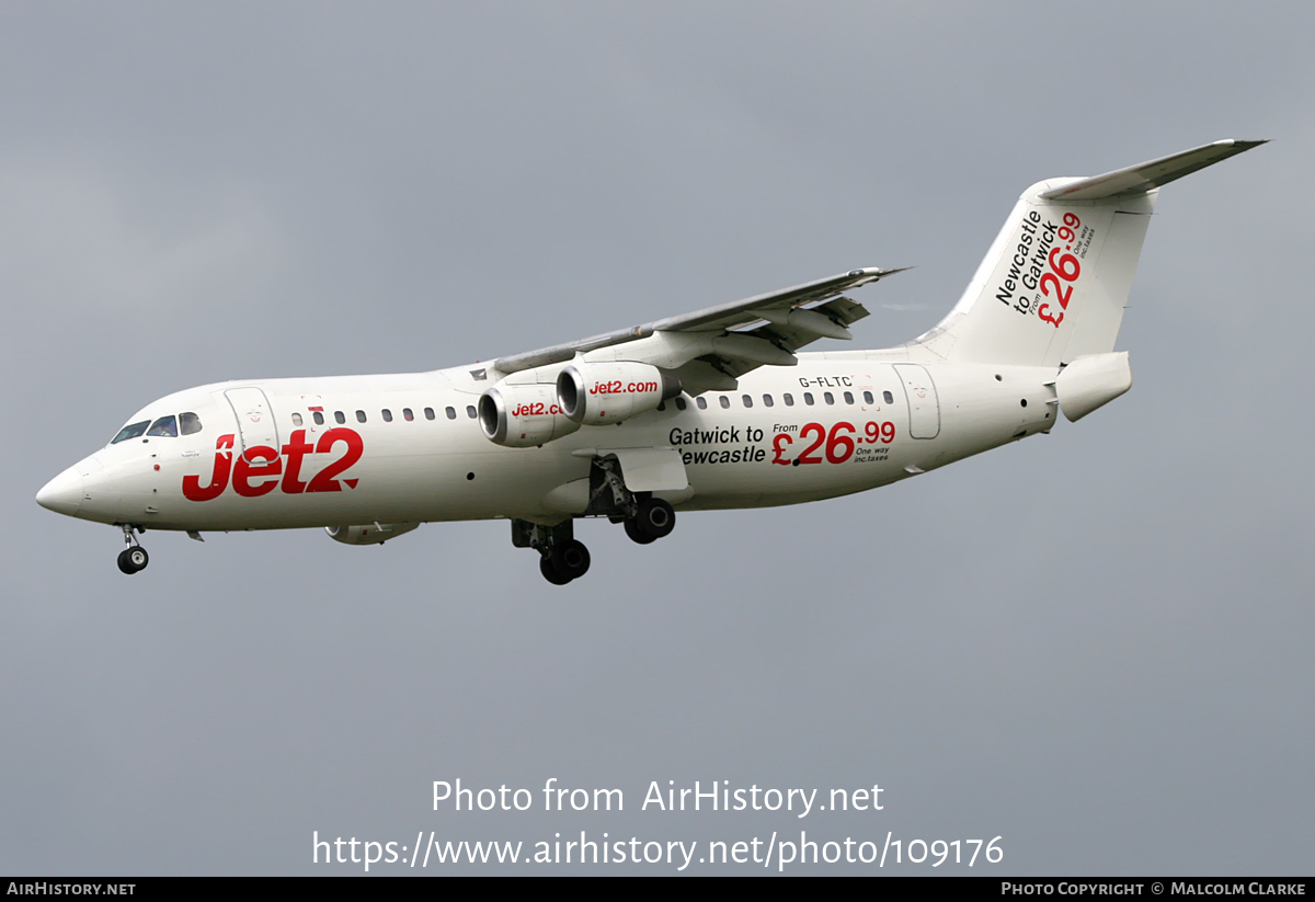 Aircraft Photo of G-FLTC | British Aerospace BAe-146-300 | Jet2 | AirHistory.net #109176