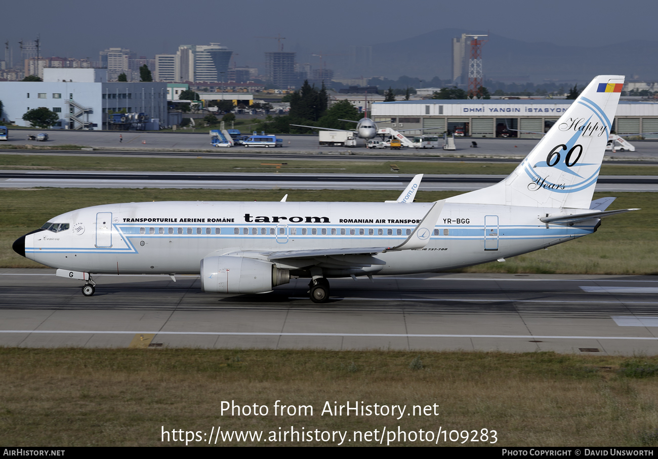 Aircraft Photo of YR-BGG | Boeing 737-78J | TAROM - Transporturile Aeriene Române | AirHistory.net #109283