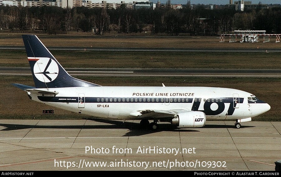 Aircraft Photo of SP-LKA | Boeing 737-55D | LOT Polish Airlines - Polskie Linie Lotnicze | AirHistory.net #109302