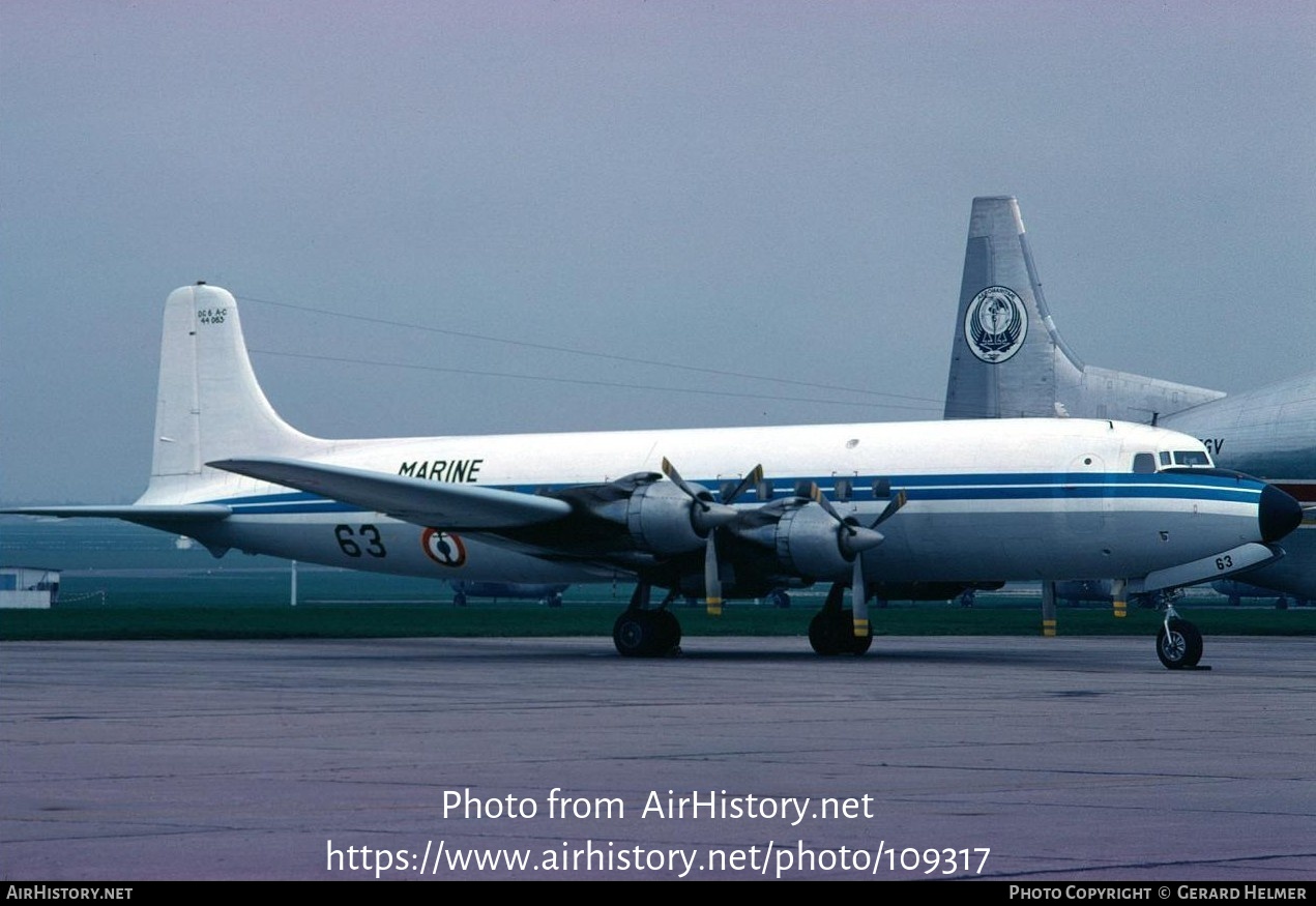 Aircraft Photo of 44063 | Douglas DC-6A(C) | France - Navy | AirHistory.net #109317