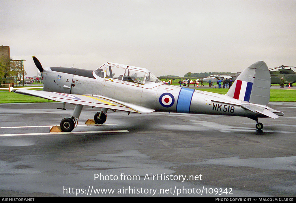 Aircraft Photo of WK518 | De Havilland DHC-1 Chipmunk T10 | UK - Air Force | AirHistory.net #109342