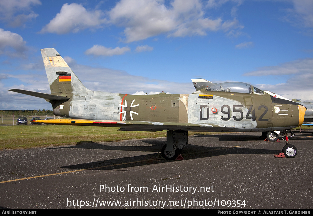 Aircraft Photo of D-9542 | Canadair CL-13B Sabre 6 | Germany - Air Force | AirHistory.net #109354