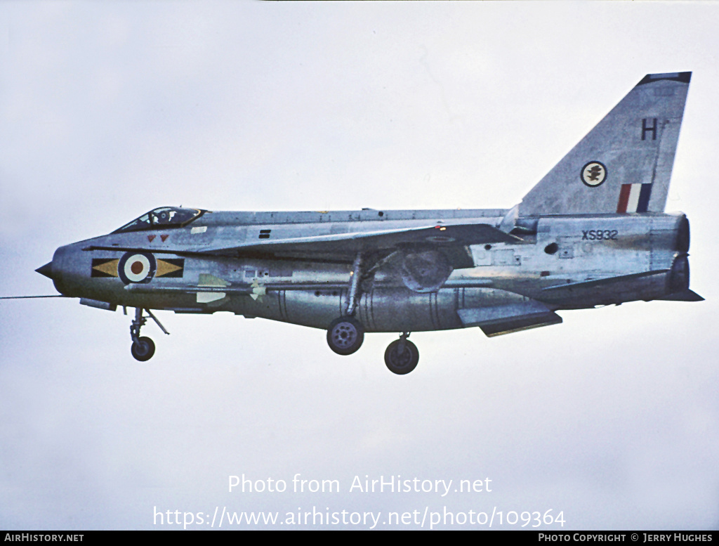 Aircraft Photo of XS932 | English Electric Lightning F6 | UK - Air Force | AirHistory.net #109364