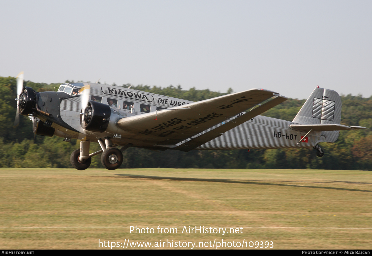 Aircraft Photo of HB-HOT | Junkers Ju 52/3m ge | Ju-Air | AirHistory.net #109393