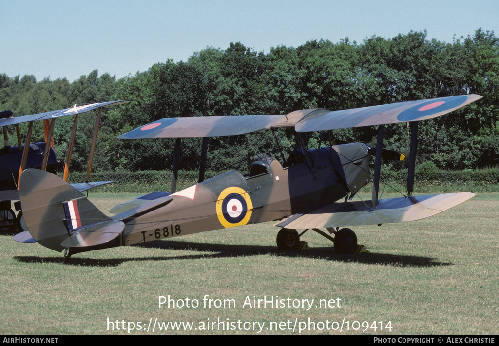 Aircraft Photo of G-ANKT / T6818 | De Havilland D.H. 82A Tiger Moth II | UK - Air Force | AirHistory.net #109414