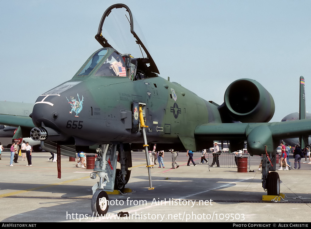 Aircraft Photo of 82-0655 / AF82-655 | Fairchild A-10A Thunderbolt II | USA - Air Force | AirHistory.net #109503