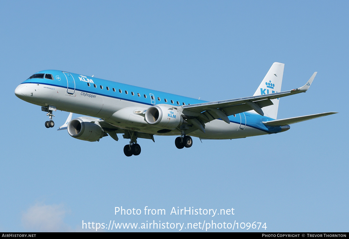 Aircraft Photo of PH-EZP | Embraer 190STD (ERJ-190-100STD) | KLM Cityhopper | AirHistory.net #109674