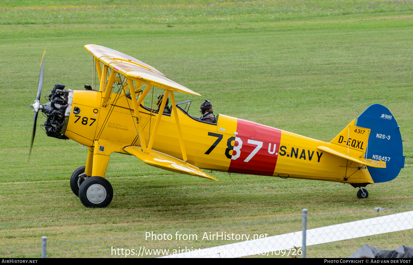 Aircraft Photo of D-EQXL / N56457 / 4317 | Stearman PT-17 Kaydet (A75N1) | USA - Navy | AirHistory.net #109726