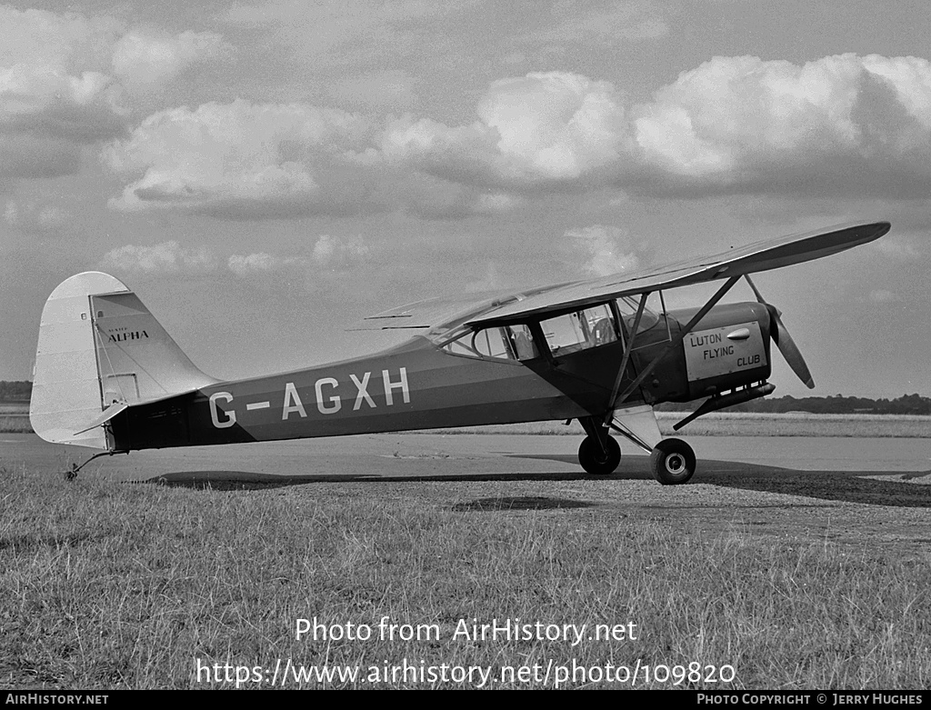 Aircraft Photo of G-AGXH | Auster J-1N Alpha | Luton Flying Club | AirHistory.net #109820