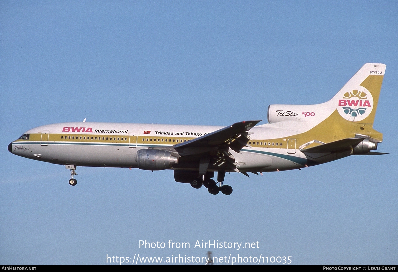 Aircraft Photo of 9Y-TGJ | Lockheed L-1011-385-3 TriStar 500 | BWIA International - Trinidad and Tobago Airways | AirHistory.net #110035