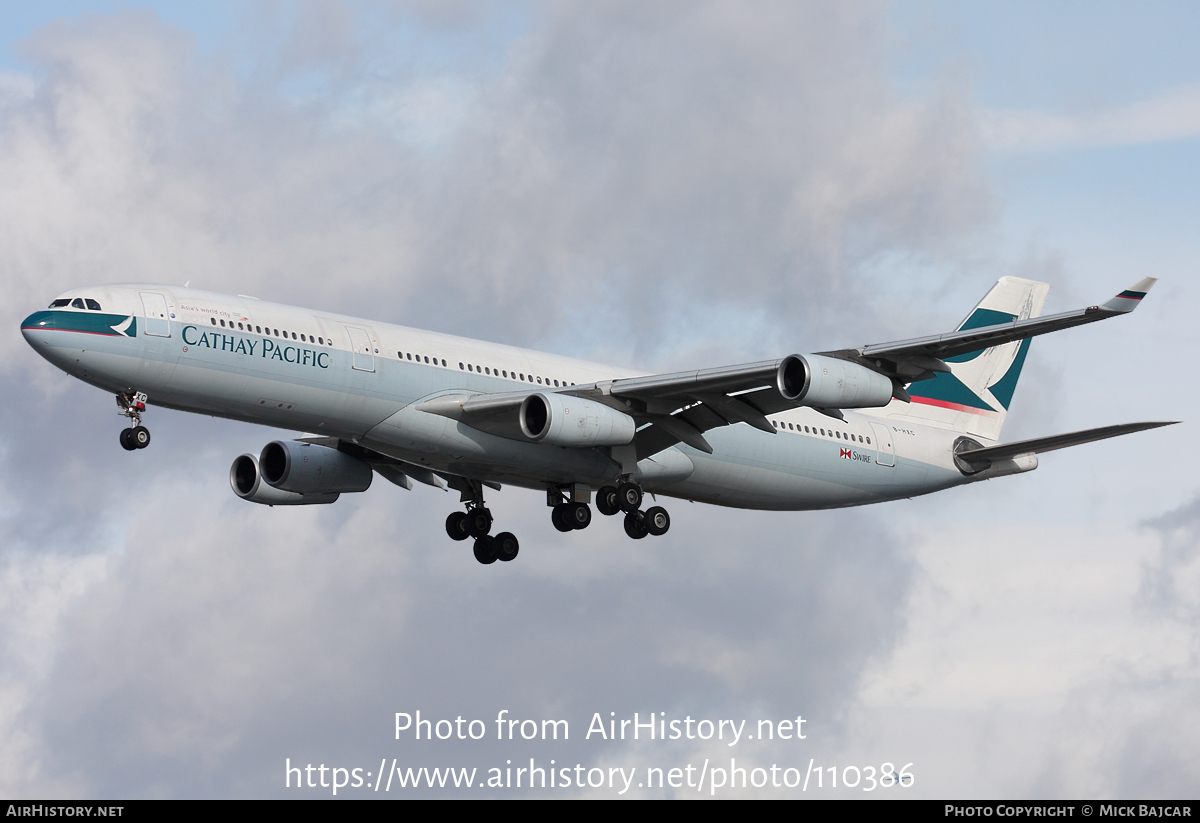 Aircraft Photo of B-HXC | Airbus A340-313 | Cathay Pacific Airways | AirHistory.net #110386