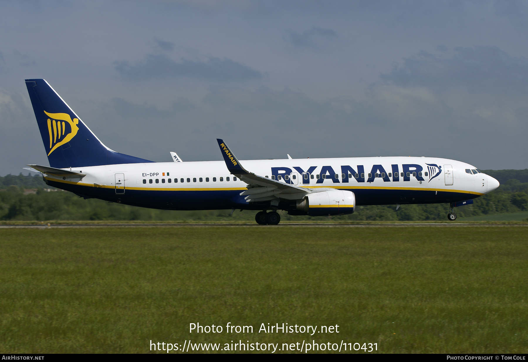 Aircraft Photo of EI-DPP | Boeing 737-8AS | Ryanair | AirHistory.net #110431