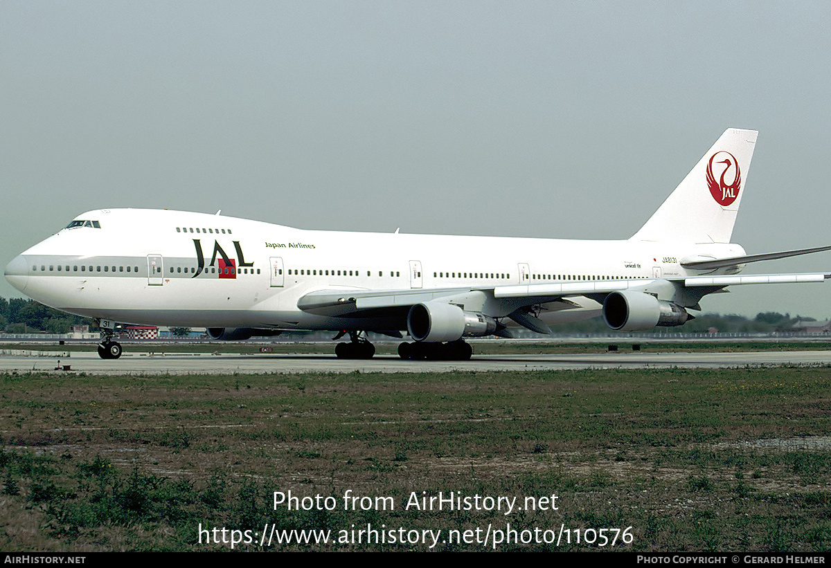 Aircraft Photo of JA8131 | Boeing 747-246B | Japan Airlines - JAL | AirHistory.net #110576