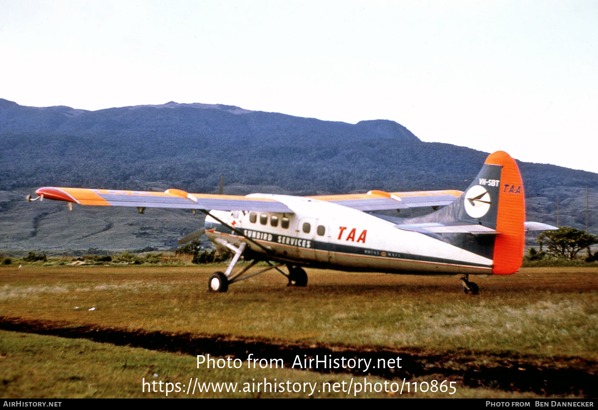 Aircraft Photo of VH-SBT | De Havilland Canada DHC-3 Otter | TAA Sunbird Services | AirHistory.net #110865