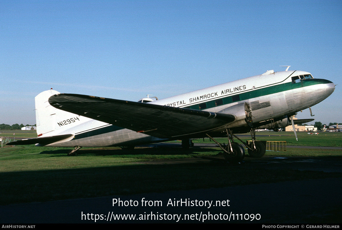 Aircraft Photo of N12954 | Douglas DC-3-454 | Crystal Shamrock Airlines | AirHistory.net #111090