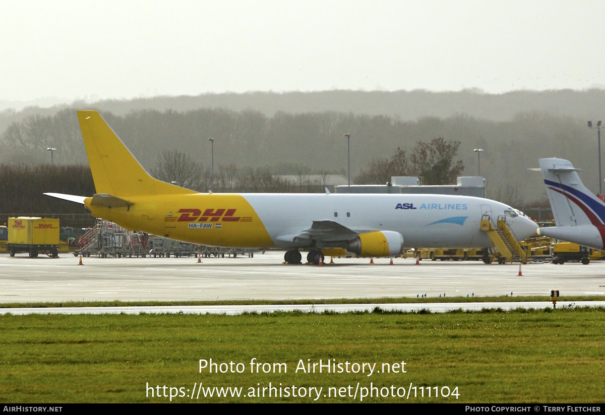 Aircraft Photo of HA-FAW | Boeing 737-476(SF) | ASL Airlines | AirHistory.net #111104