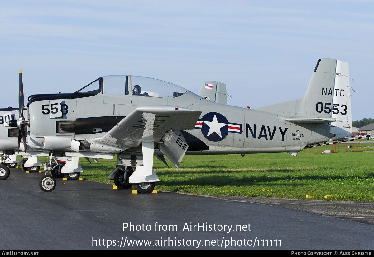 Aircraft Photo of N28941 / 140553 | North American T-28C Trojan | USA - Navy | AirHistory.net #111111